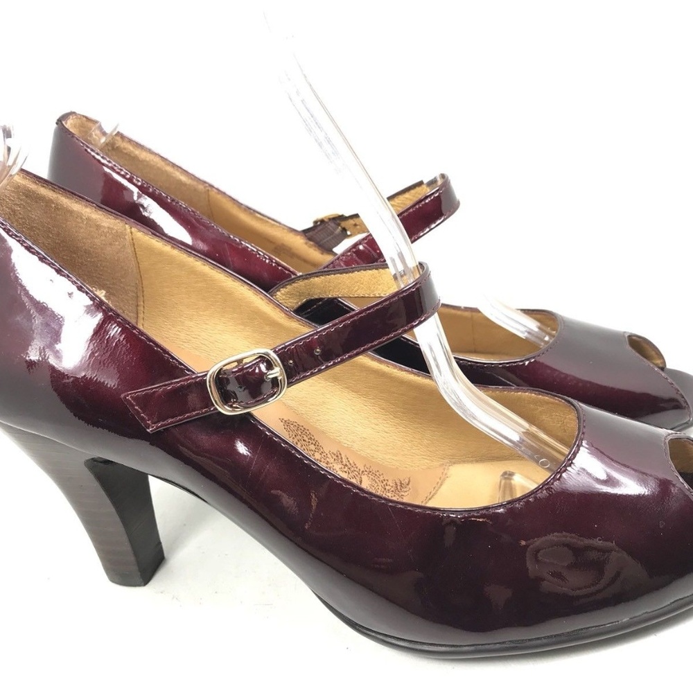 Sofft Peep Toe Pumps Size 10 Wine